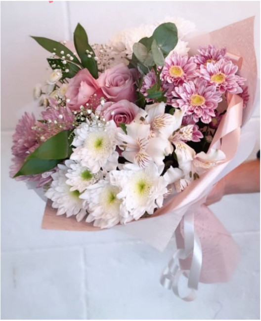 Букет цветов "Клюква в сахаре"