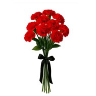 Букет из красных гвоздик на похороны