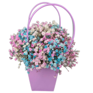 Сумочка с разноцветной гипсофилой