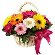 Корзина с герберами